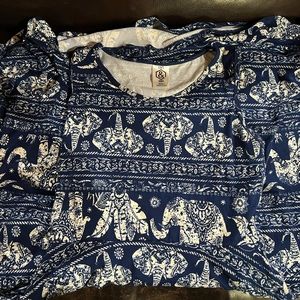Agnes and Dora Angelou M elephant print
